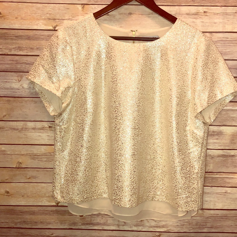 DKNY Holiday Gold Top Size XL